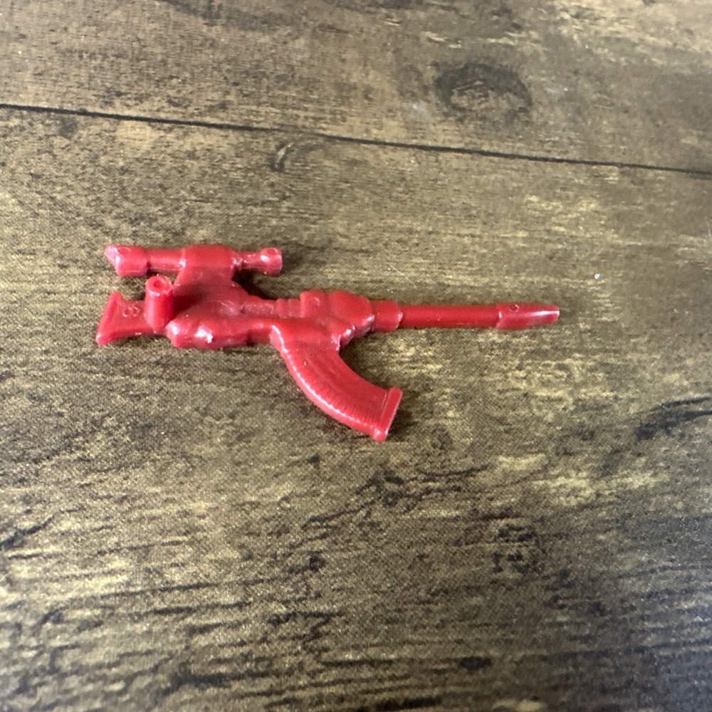 Vtg Rock Lords Boulder RIFLE Gun Power Sword 1985 Rocklords Red Weapon Accessory - Picture 2 of 7
